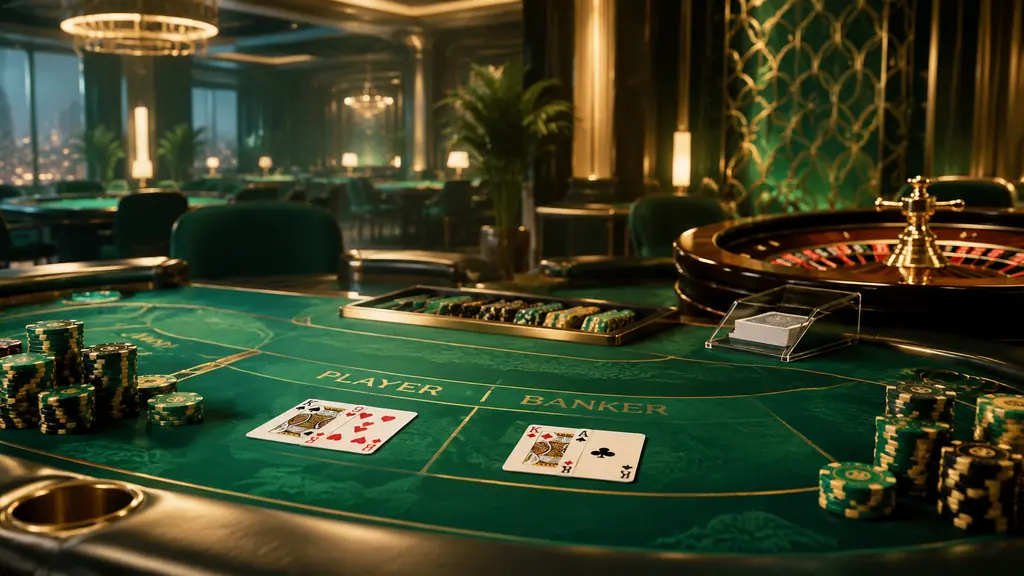 Suasana casino rsnvip dengan meja permainan