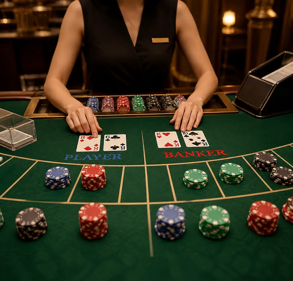 Meja baccarat dalam casino